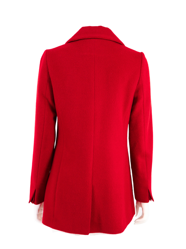 ジャケット・アウター 90s 65% Baby Alpaca Double Breasted Coat Baby Alpaca Classic Blazer Coat - Red - Qinti - The Peruvian Shop