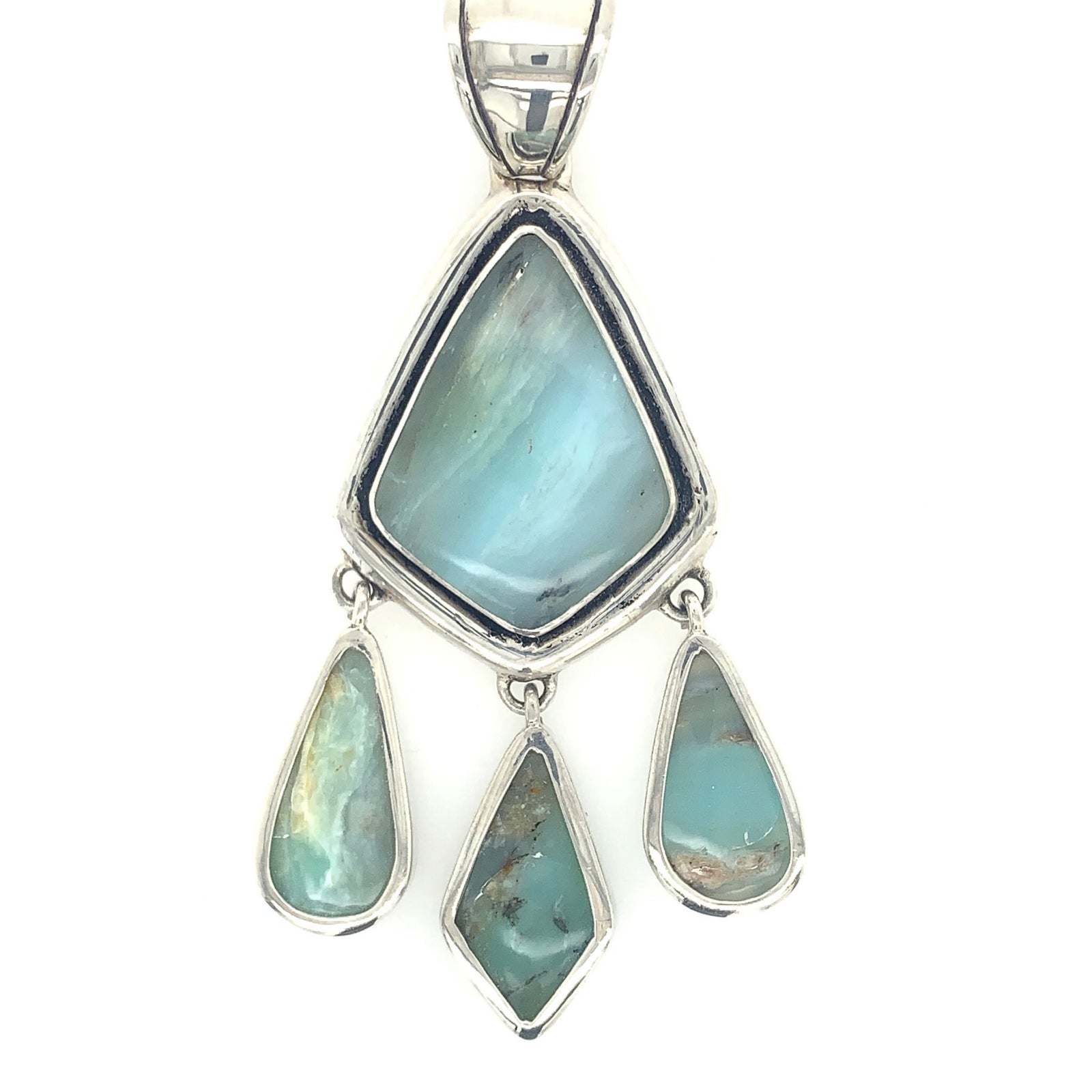Peruvian Blue Opal Pendants - Qinti - The Peruvian Shop