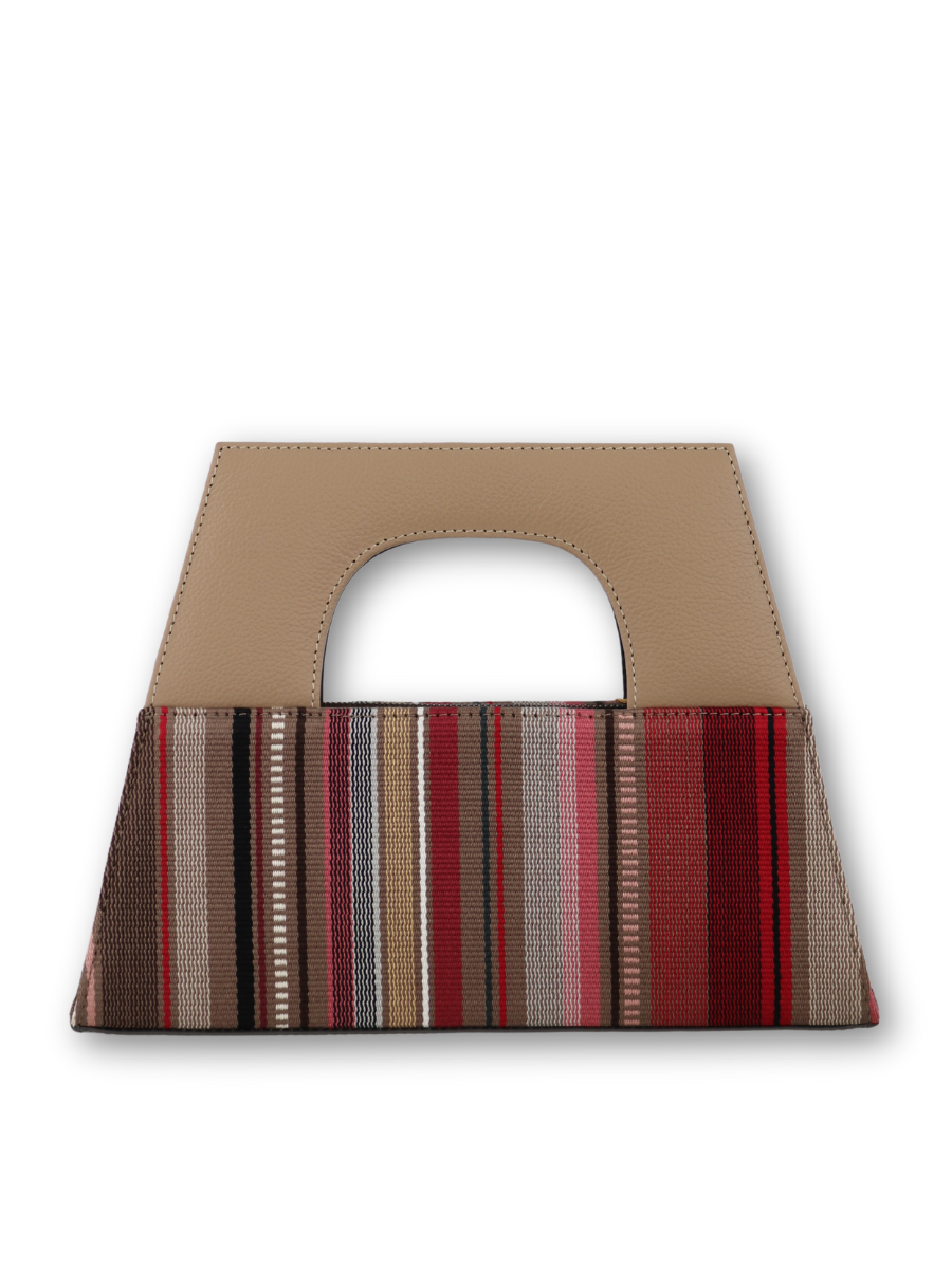 Handwoven Kuskaya Handbag with Beige A-Handle - QINTI The Peruvian Shop
