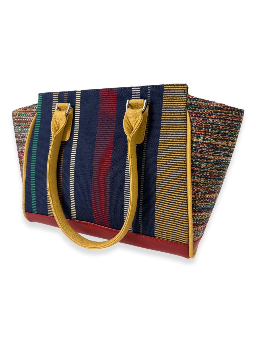 Amanda Grande Shoulder Bag - Navy Yellow
