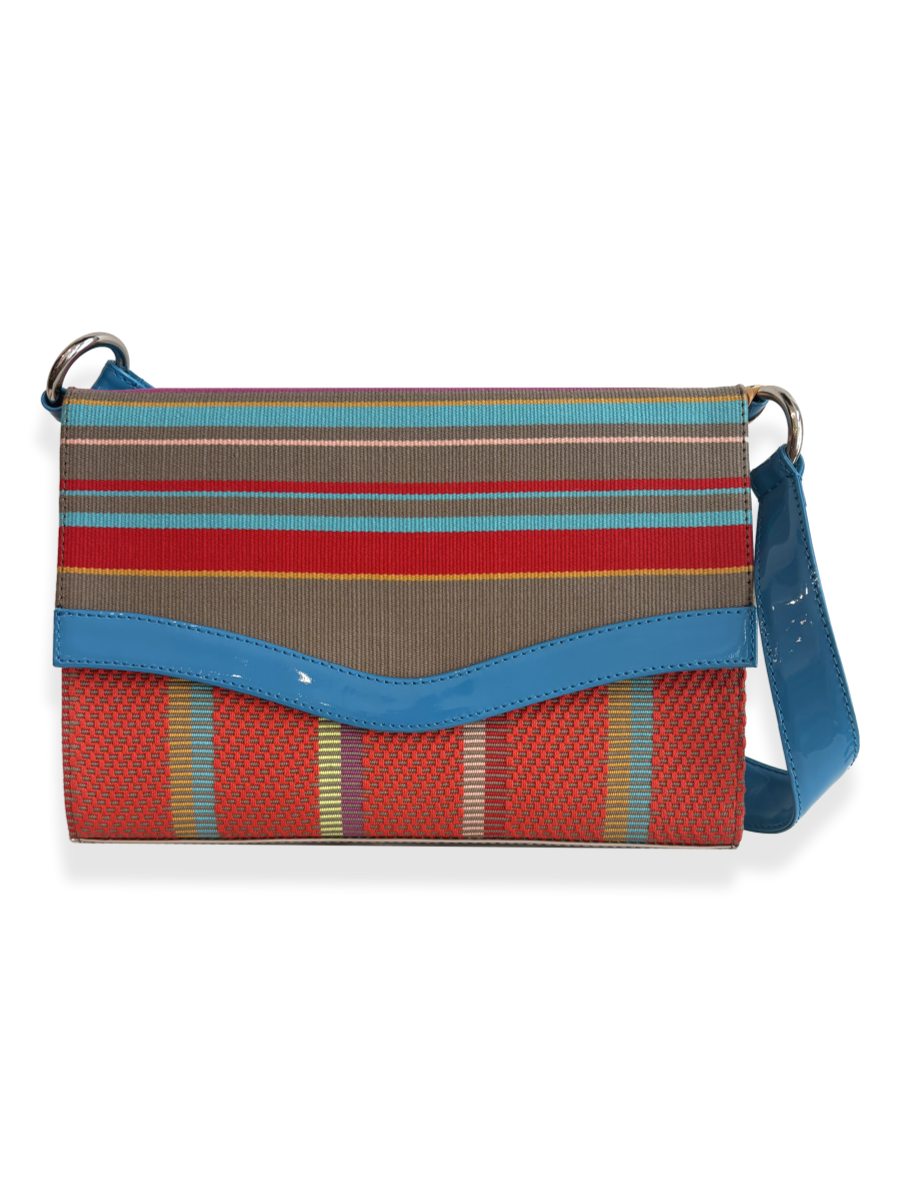 Onda Shoulder Handbag - Orange/Taupe