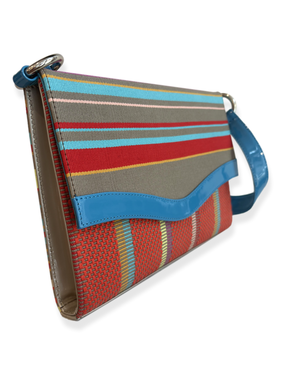 Onda Shoulder Handbag - Orange/Taupe