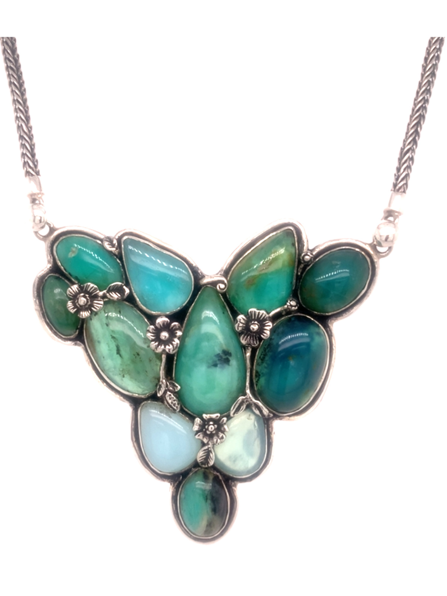 Andean Opal Bib Necklace - QINTI The Peruvian Shop