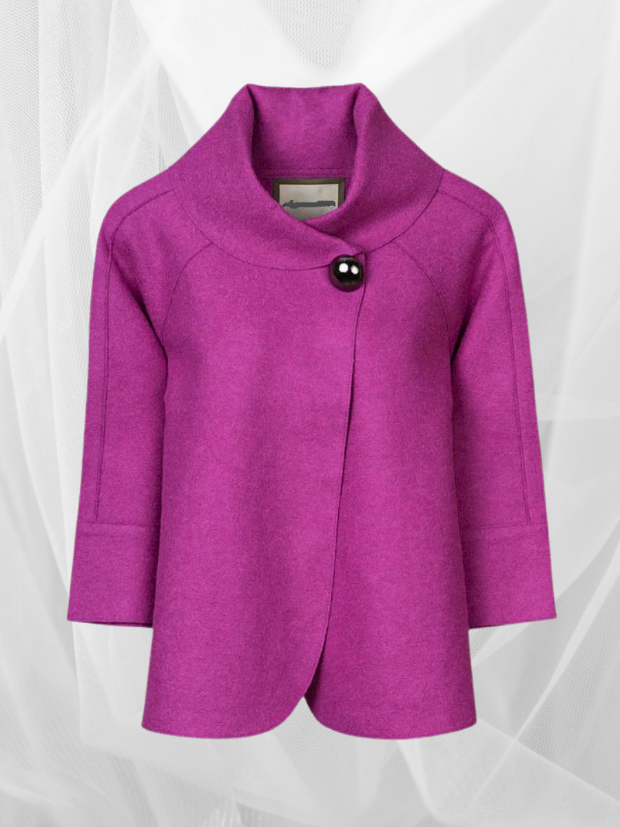 Baby Alpaca Audrey Jacket in lilac - QINTI The Peruvian Shop