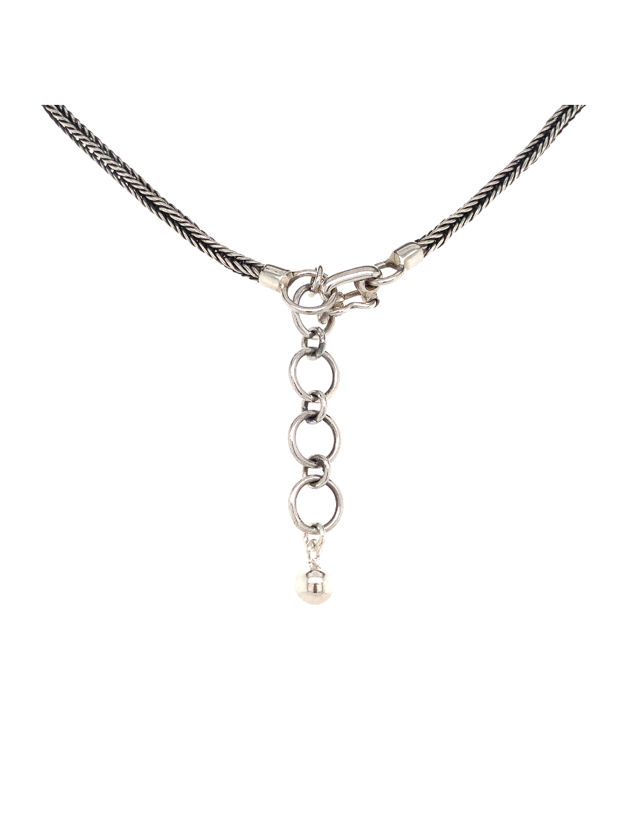 Handcrafted Sterling Silver & 5 Faceted Amazonite Teardrops Necklace clasp - QINTI The Peruvian Shop