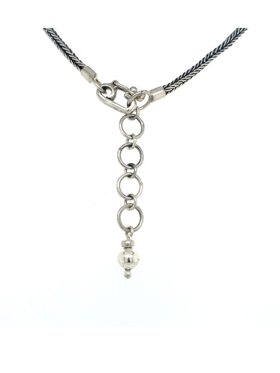 Sterling Silver &amp; Amazonite Bib Necklace - QINTI The Peruvian Shop