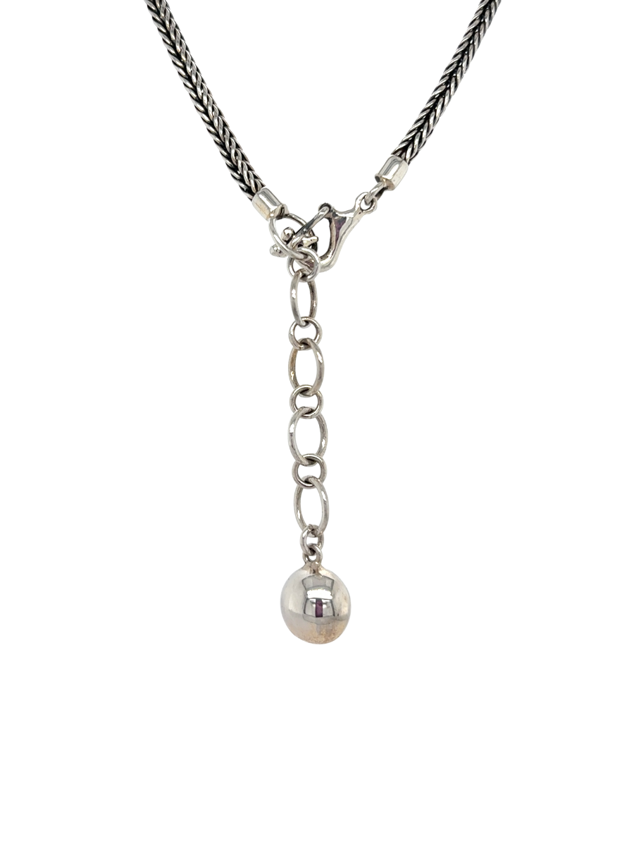 Clasp Handcrafted Sterling Silver & Golden Mother-of-Pearl Flower Necklace - QINTI The Peruvian Shop