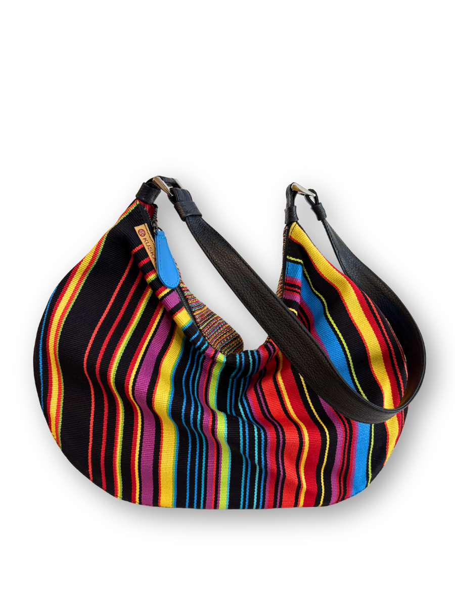 Handwoven KUSKAYA Media Luna Handbag - QIntiPeru.com