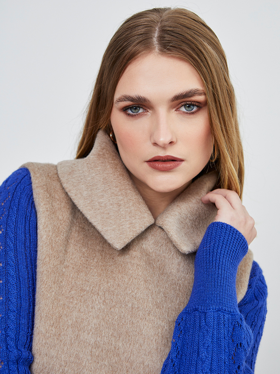 Baby Alpaca longlined belted Vest with pockets - QINTI The Peruvian Shop