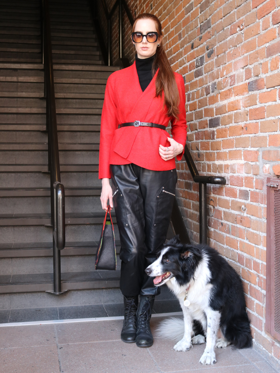 Baby Alpaca blend jacket in red - QINTI The Peruvian Shop