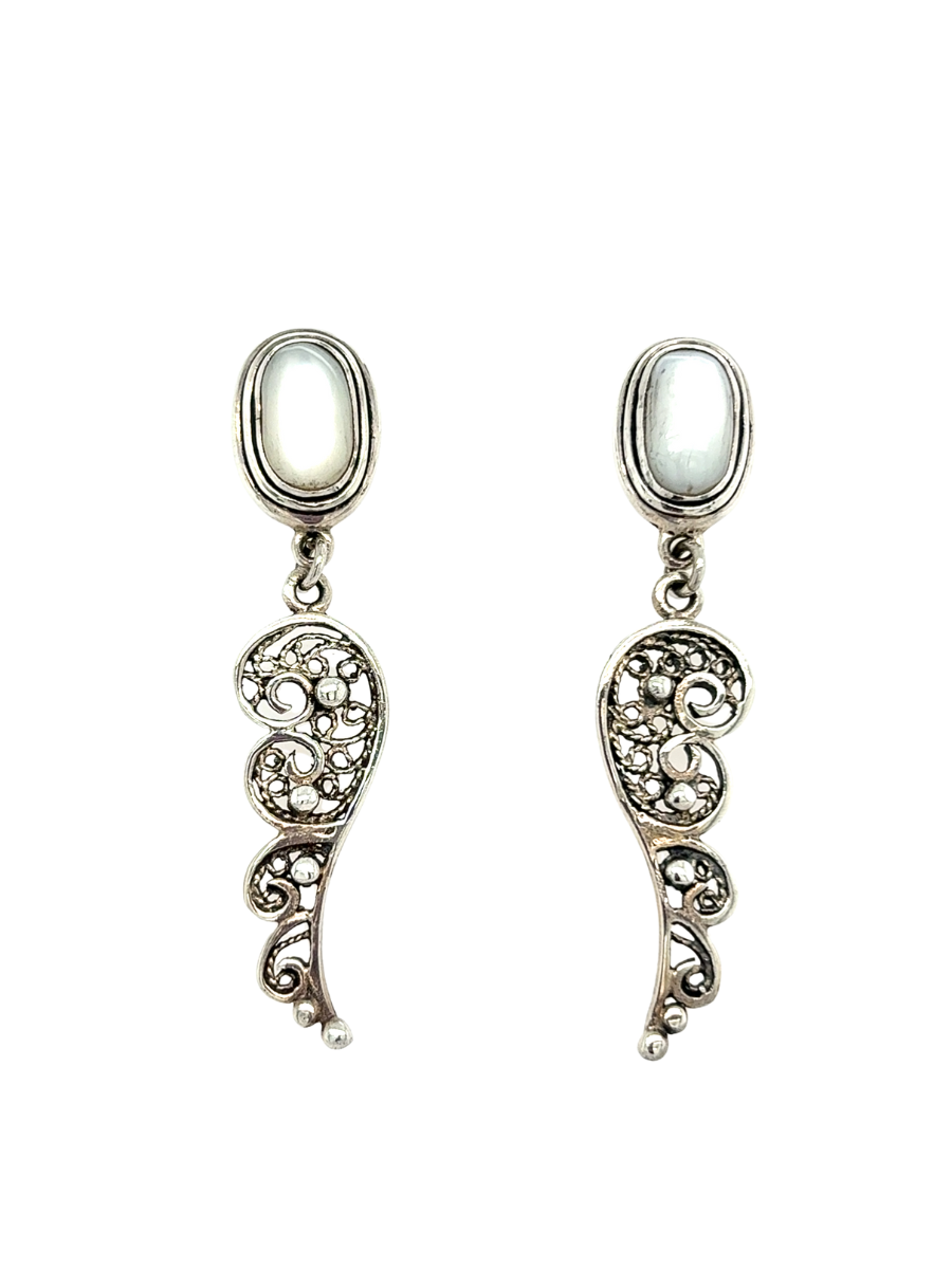 Sterling Silver & Mother-of-Pearl Teardrop Necklace