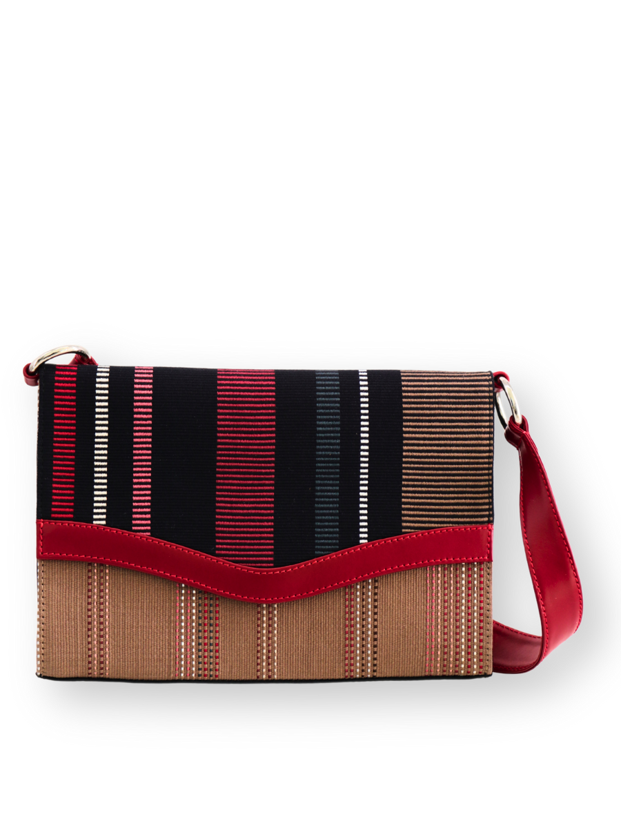 Handwoven KUSKAYA Handbag Black Taupe - QintiPeru.com