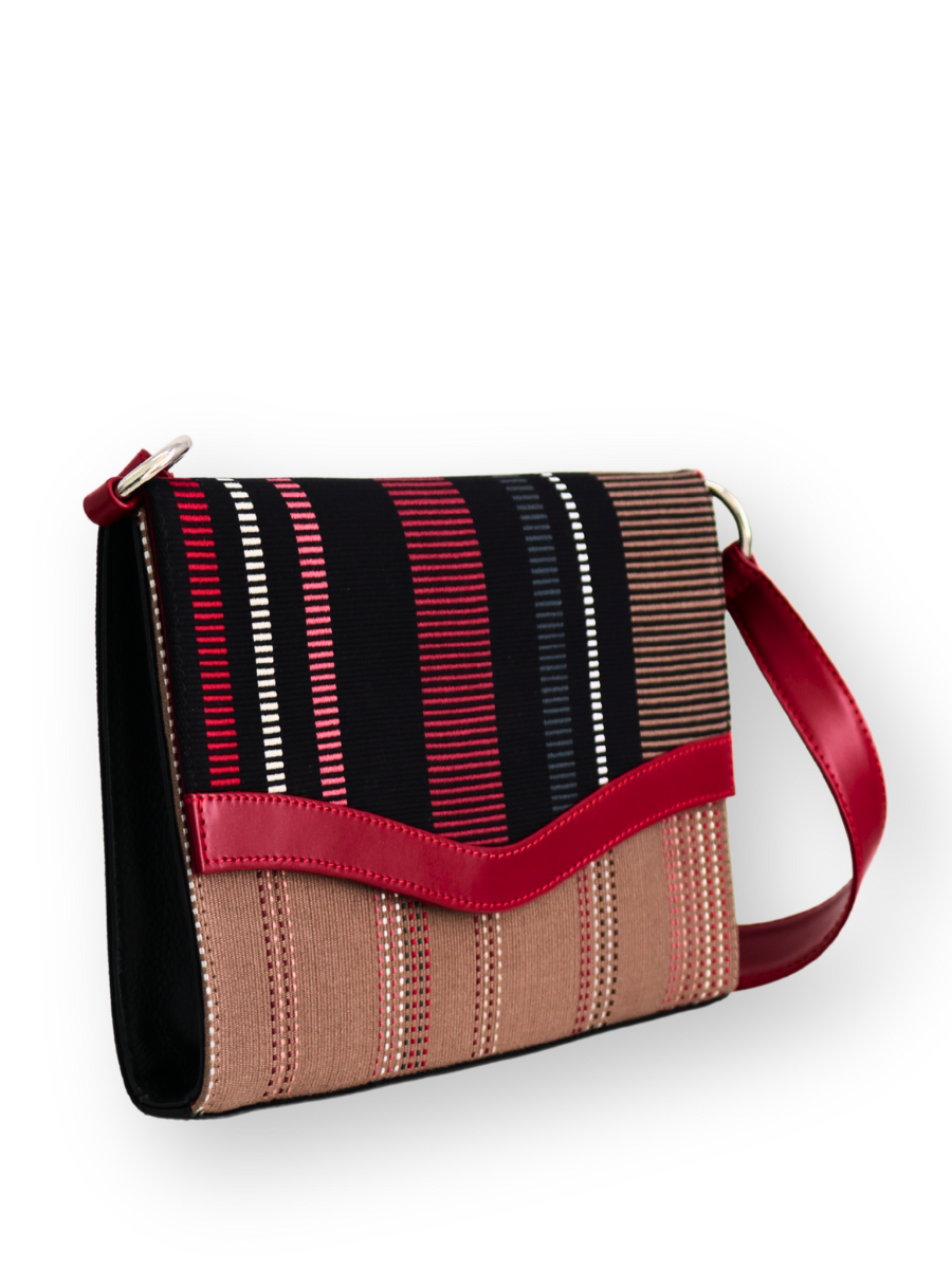 Handwoven KUSKAYA Handbag Black Taupe - QintiPeru.com