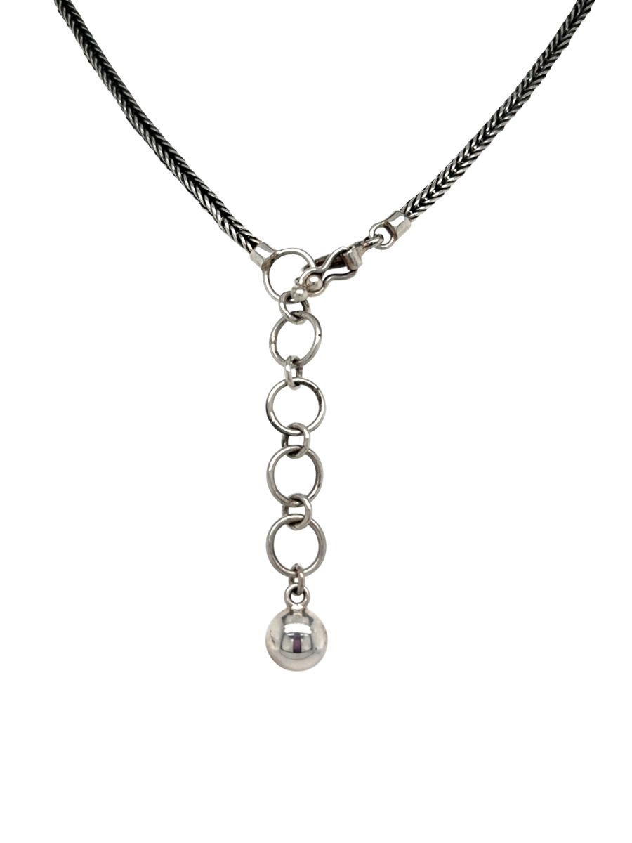 Handcrafted Large Filigree Sterling Silver Flower with Amazonite Necklace - QINTI The Peruvian Shop