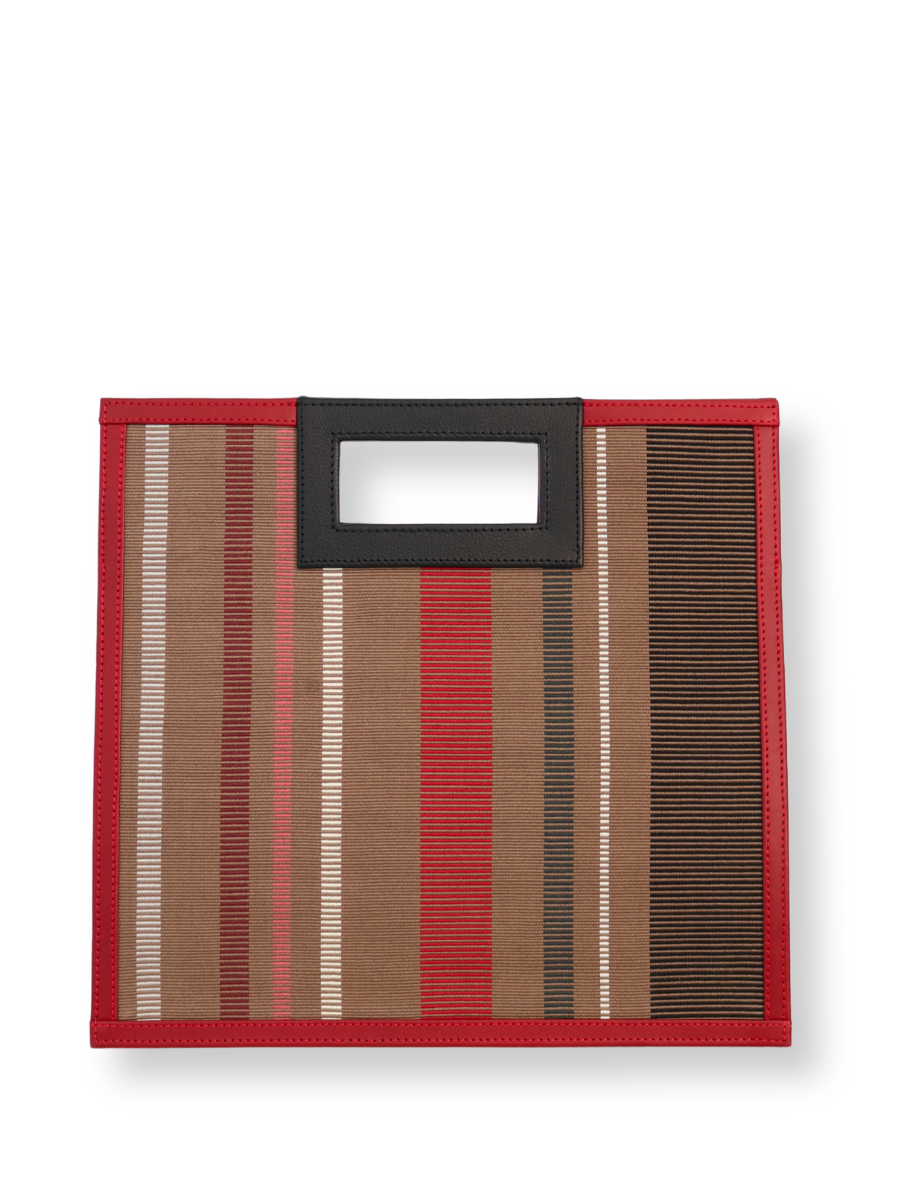 Handwoven Trapecio Handbag with Leather Trim - QINTI The Peruvian Shop