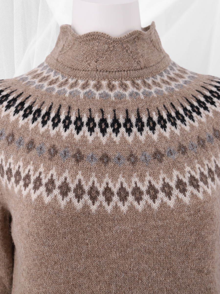 Baby Alpaca Andes Sweater with High Collar - QINTI The Peruvian Shop