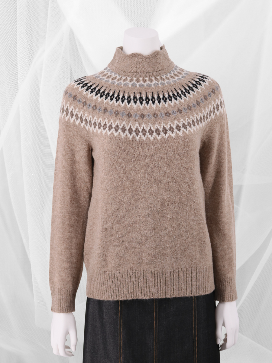 Baby Alpaca Andes Sweater with High Collar - QINTI The Peruvian Shop