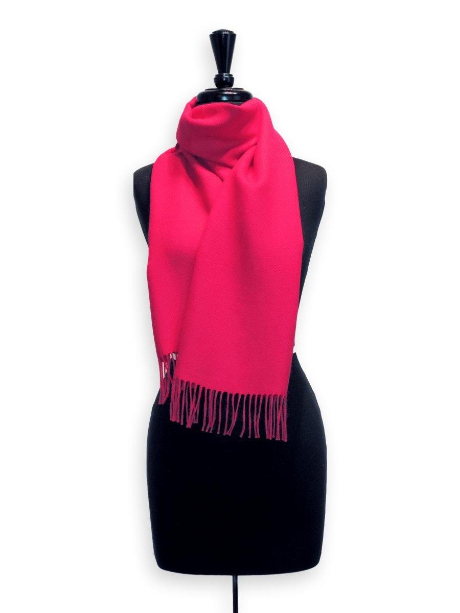 100% Baby Alpaca Scarf - Brights Deep Pink - Qinti - The Peruvian Shop