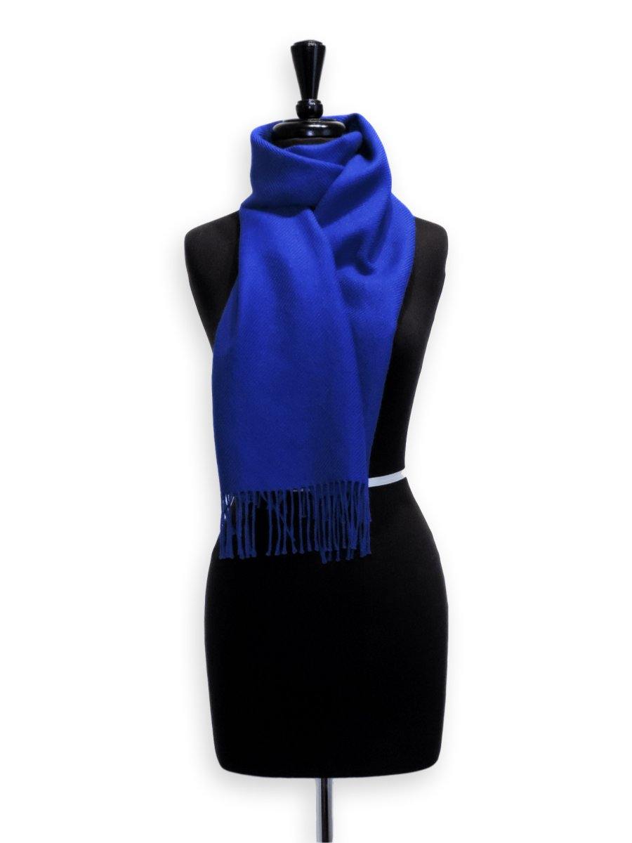 100% Baby Alpaca Scarf - Brights Royal Blue - Qinti - The Peruvian Shop