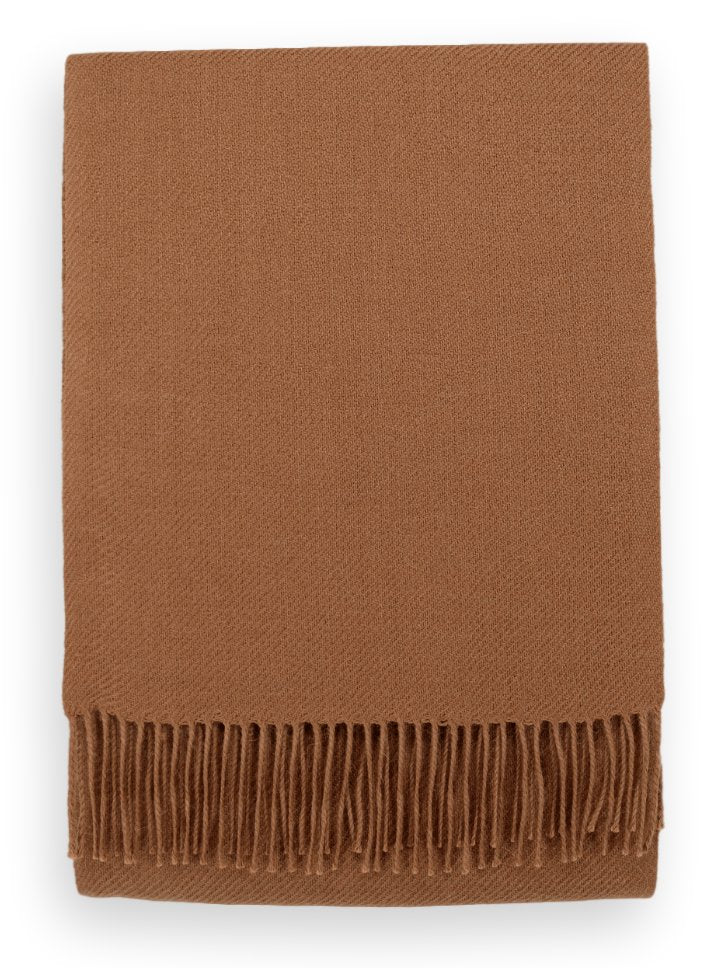 100% Baby Alpaca Woven Scarf - Natural Camel Mélange - Qinti - The Peruvian Shop