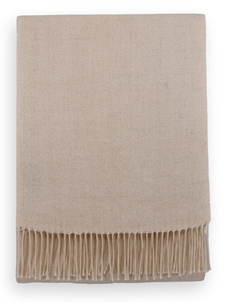 100% Baby Alpaca Woven Scarf - Natural Oats - Qinti - The Peruvian Shop