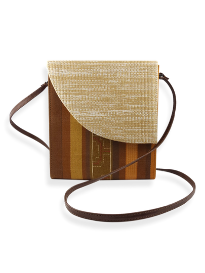 Shipibo embroidered crossbody handbag hand-woven at QintiPeru.com