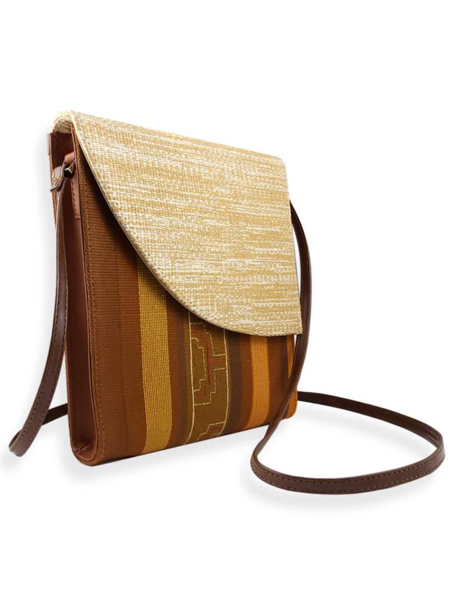 Shipibo embroidered crossbody handbag hand-woven at QintiPeru.com
