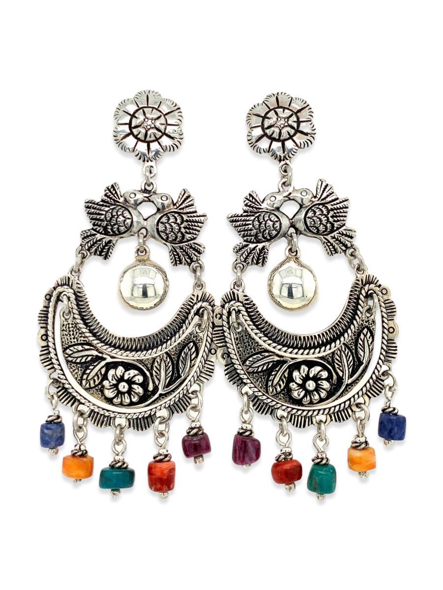 Love Birds Chandelier Earrings - Qinti - The Peruvian Shop