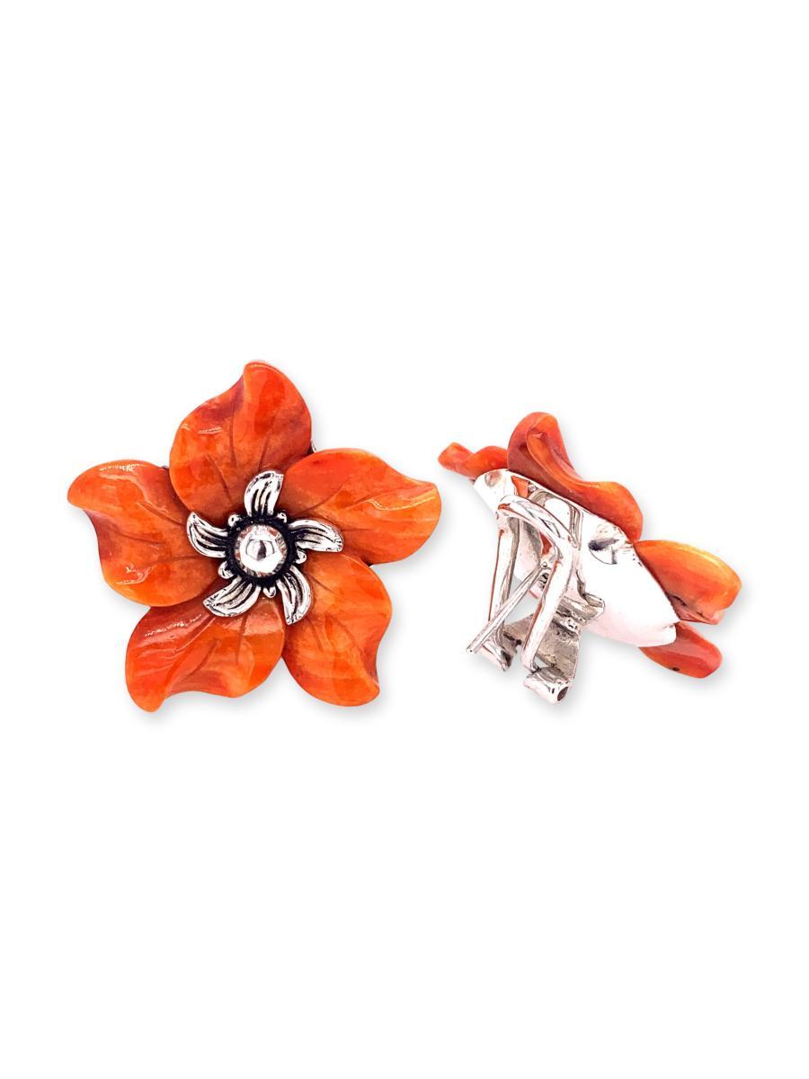 Flower Sterling Silver Stud Earrings - Qinti - The Peruvian Shop