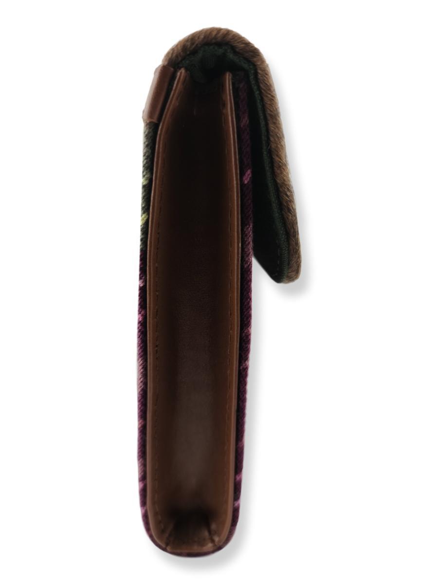 Large Classic Clutch with Cowhide - Flower - Qinti - The Peruvian Shop