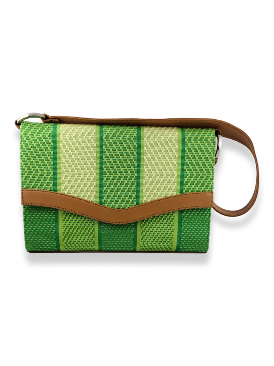 Onda Shoulder Handbag - Leafy Greens - Qinti - The Peruvian Shop