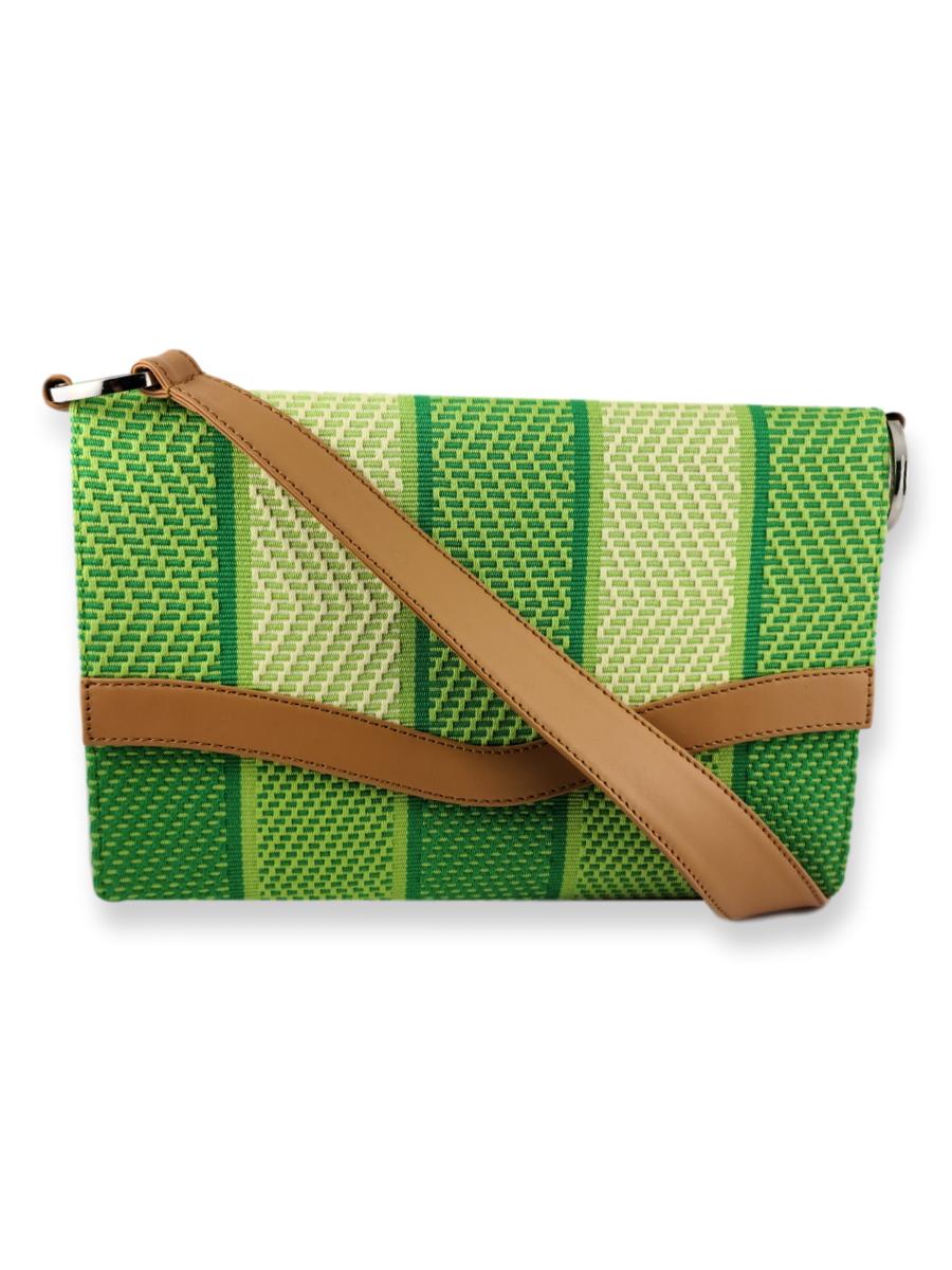 Onda Shoulder Handbag - Leafy Greens - Qinti - The Peruvian Shop