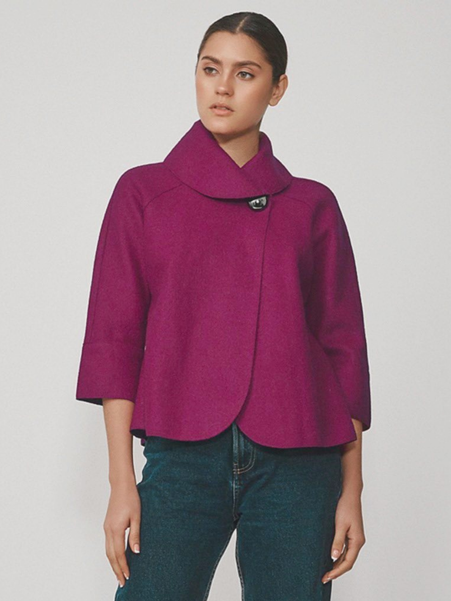 Audrey Jacket in Magenta - Qinti - The Peruvian Shop