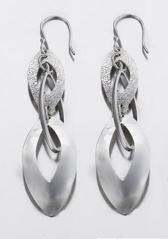 Marquise Drop Sterling Silver Earrings - Qinti - The Peruvian Shop