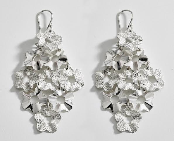 Flower Cascade Sterling Silver Earrings - Qinti - The Peruvian Shop
