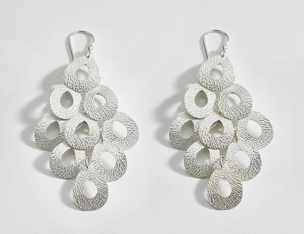 Teardrops Cascade Sterling Silver Earrings - Qinti - The Peruvian Shop