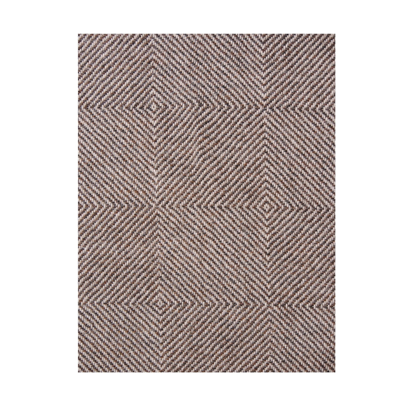 100% Baby Alpaca Geometric Throw Blanket in Brown & Cream - Qinti - The Peruvian Shop