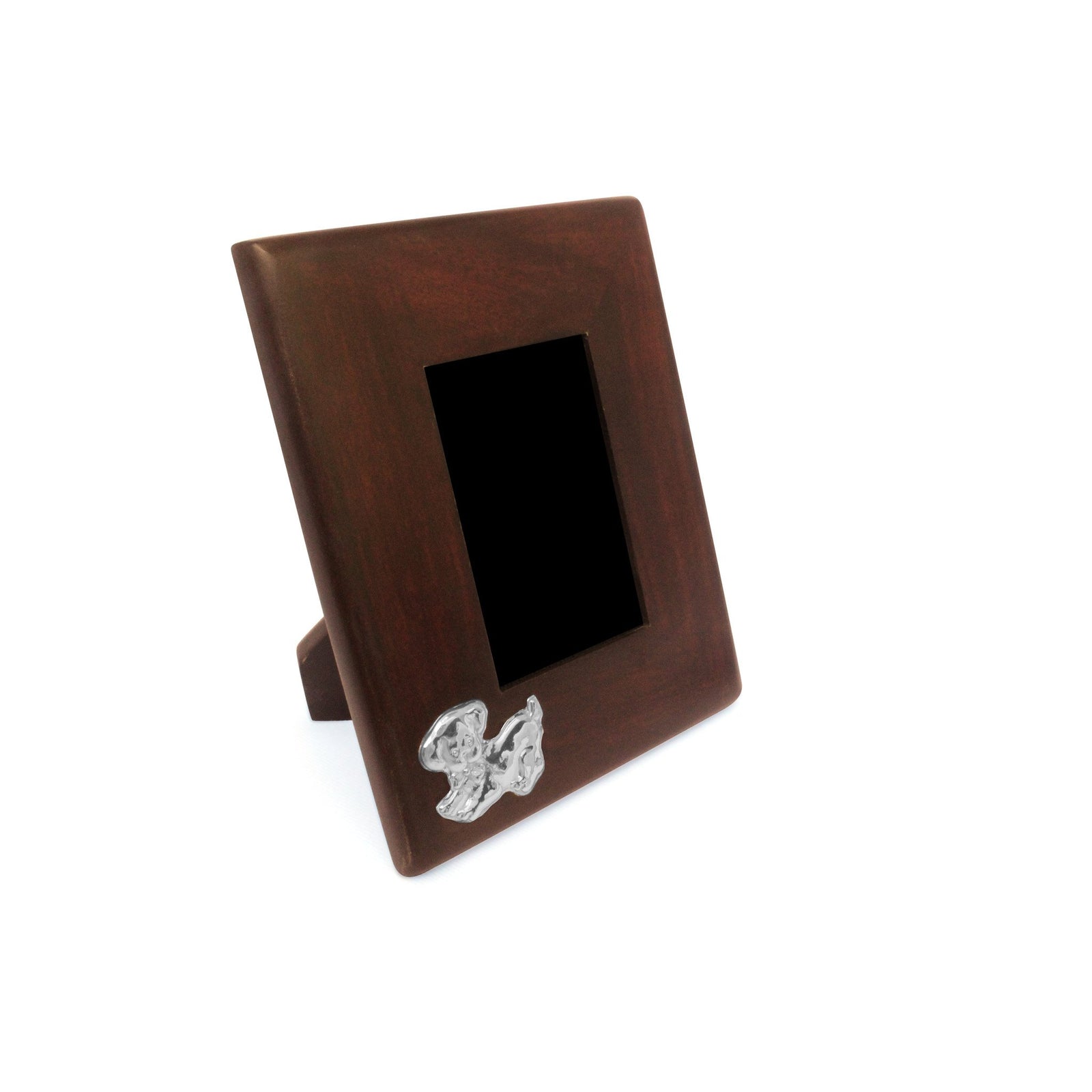 DOGGIE Mahogany Frame with Sterling Silver Accent - Qinti - The Peruvian Shop