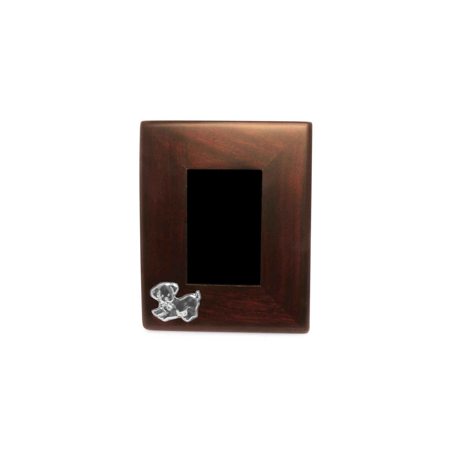 DOGGIE Mahogany Frame with Sterling Silver Accent - Qinti - The Peruvian Shop