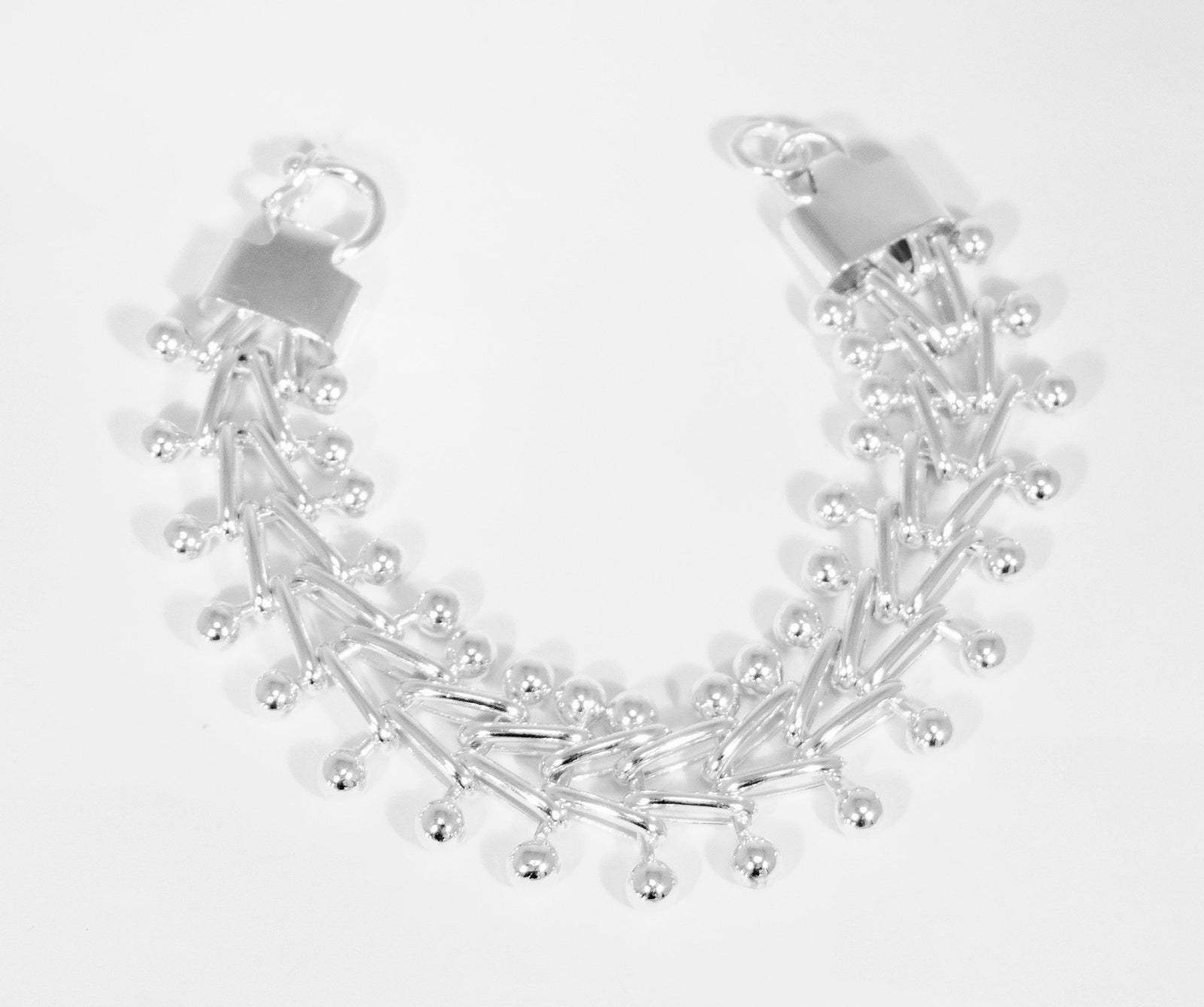 Centipede High Polish Sterling Silver Bracelet - Qinti - The Peruvian Shop