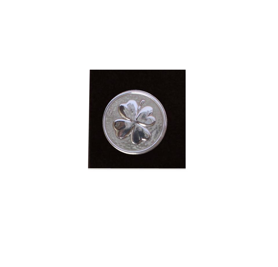 Large Serving Tray with Sterling Silver Clover Accent - Qinti - The Peruvian Shop