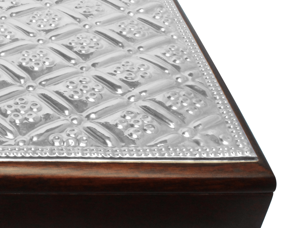 Sterling Silver Keepsake Box with Diamonds & Daisies - Qinti - The Peruvian Shop