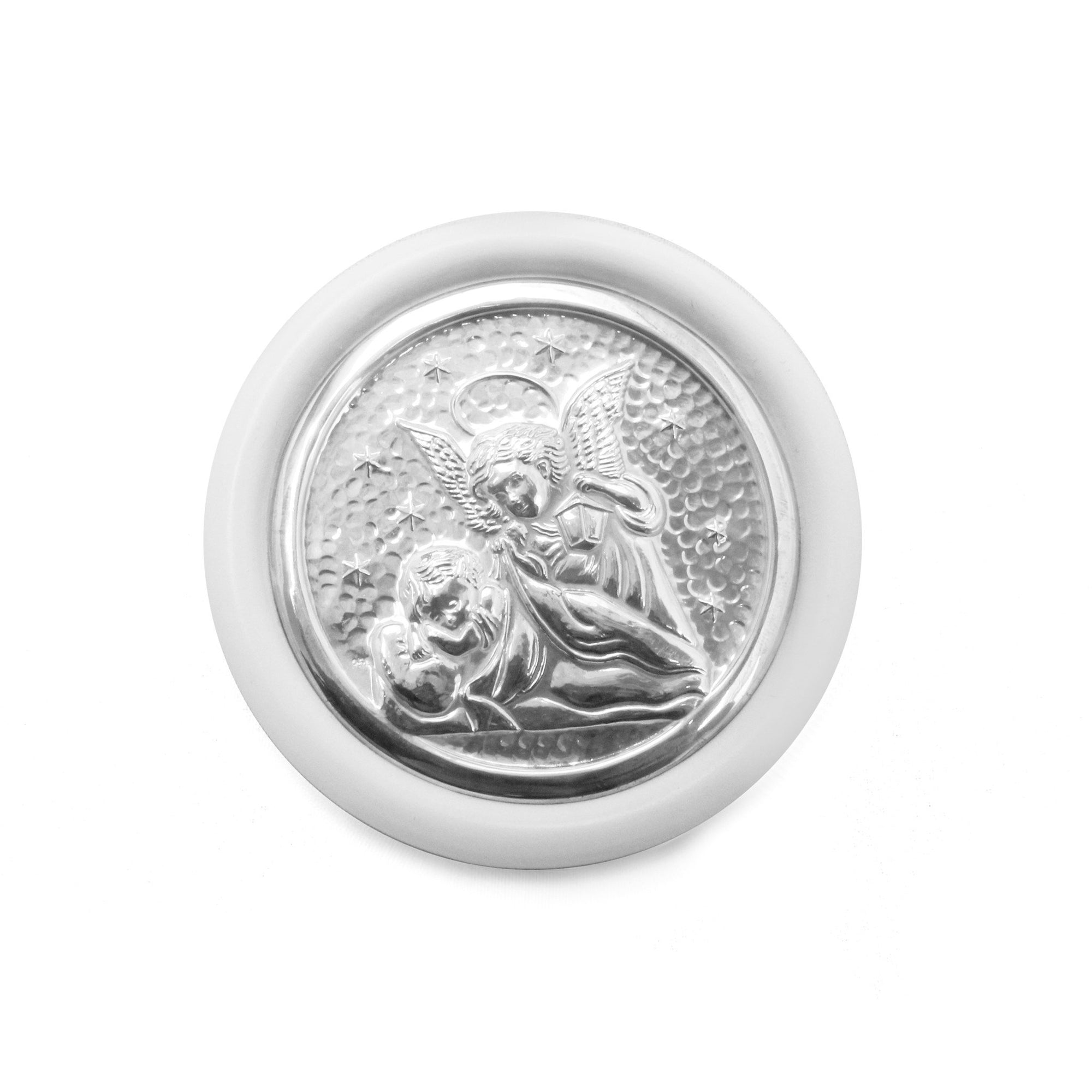 Sterling Silver Crib Medal – Guardian Angel - Qinti - The Peruvian Shop