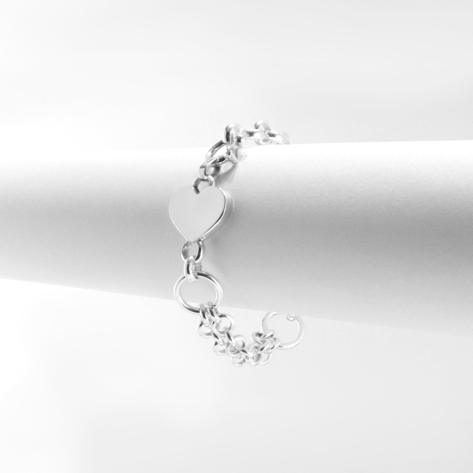 Heart Tag Sterling Silver Bracelet - Qinti - The Peruvian Shop