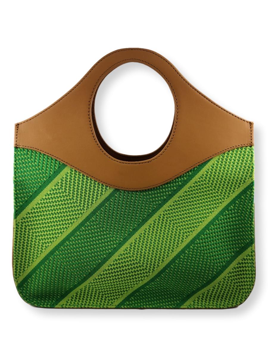 O-Handle Handbag - Leafy Greens - Qinti - The Peruvian Shop