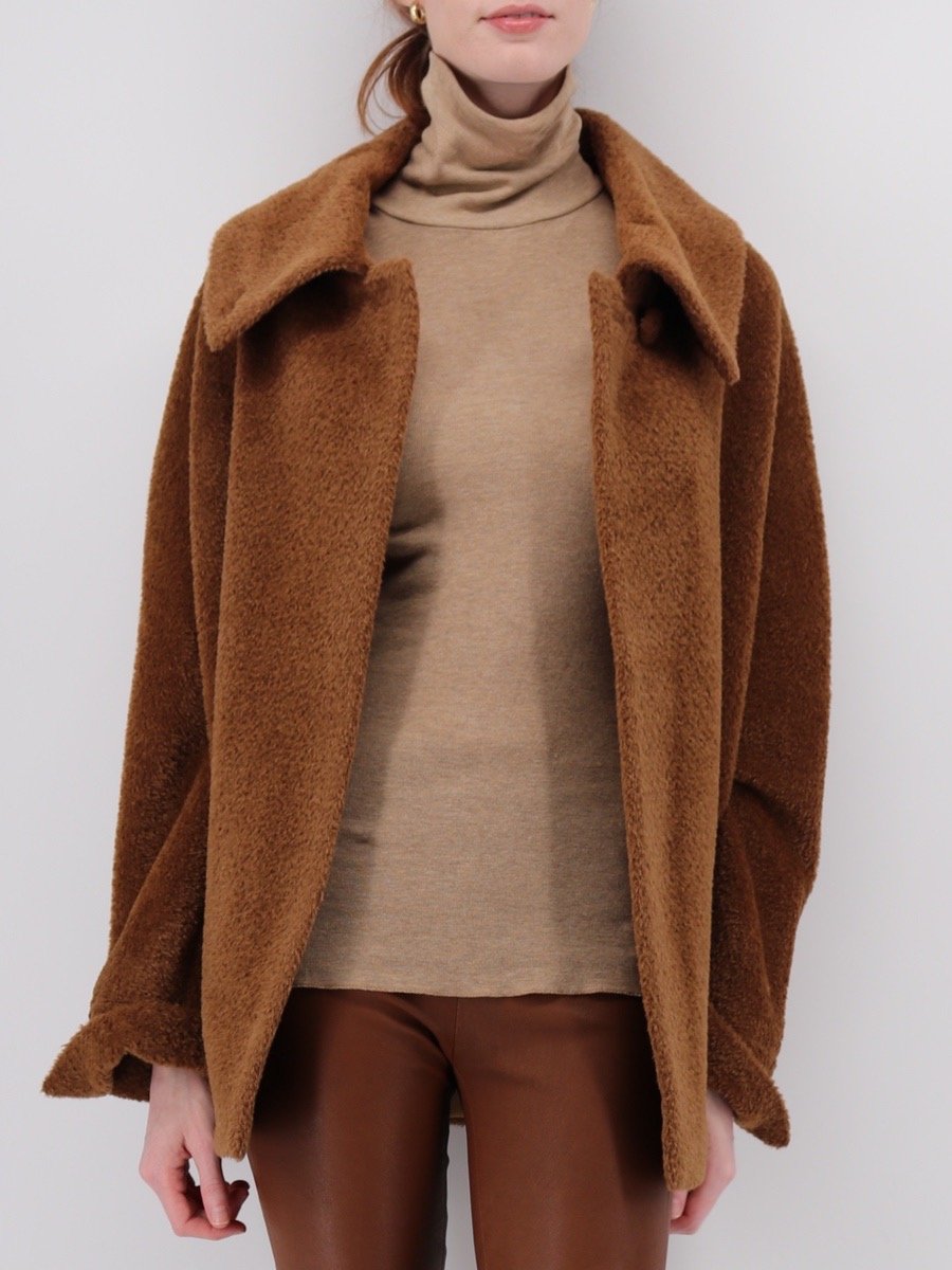 Women's Short Coat in Alpaca Wool Blend - Qinti - The Peruvian Shop