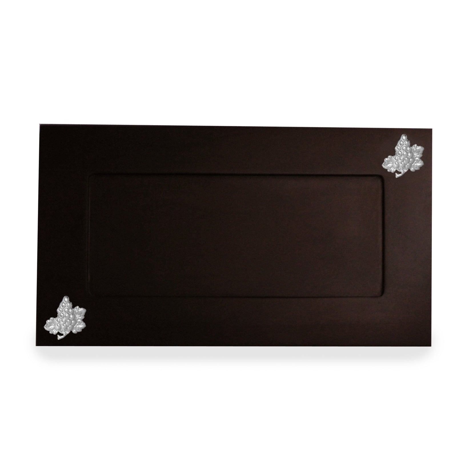 Large Serving Tray with Sterling Silver Grapes Accent - Qinti - The Peruvian Shop