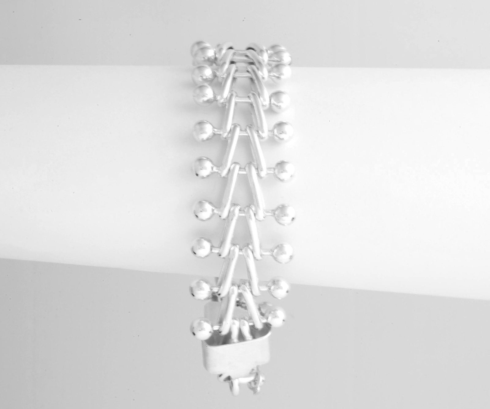 Centipede High Polish Sterling Silver Bracelet - Qinti - The Peruvian Shop