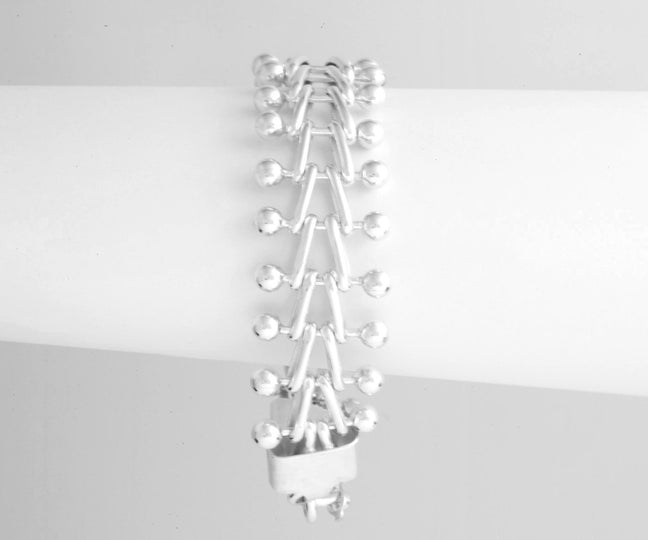Centipede High Polish Sterling Silver Bracelet - Qinti - The Peruvian Shop