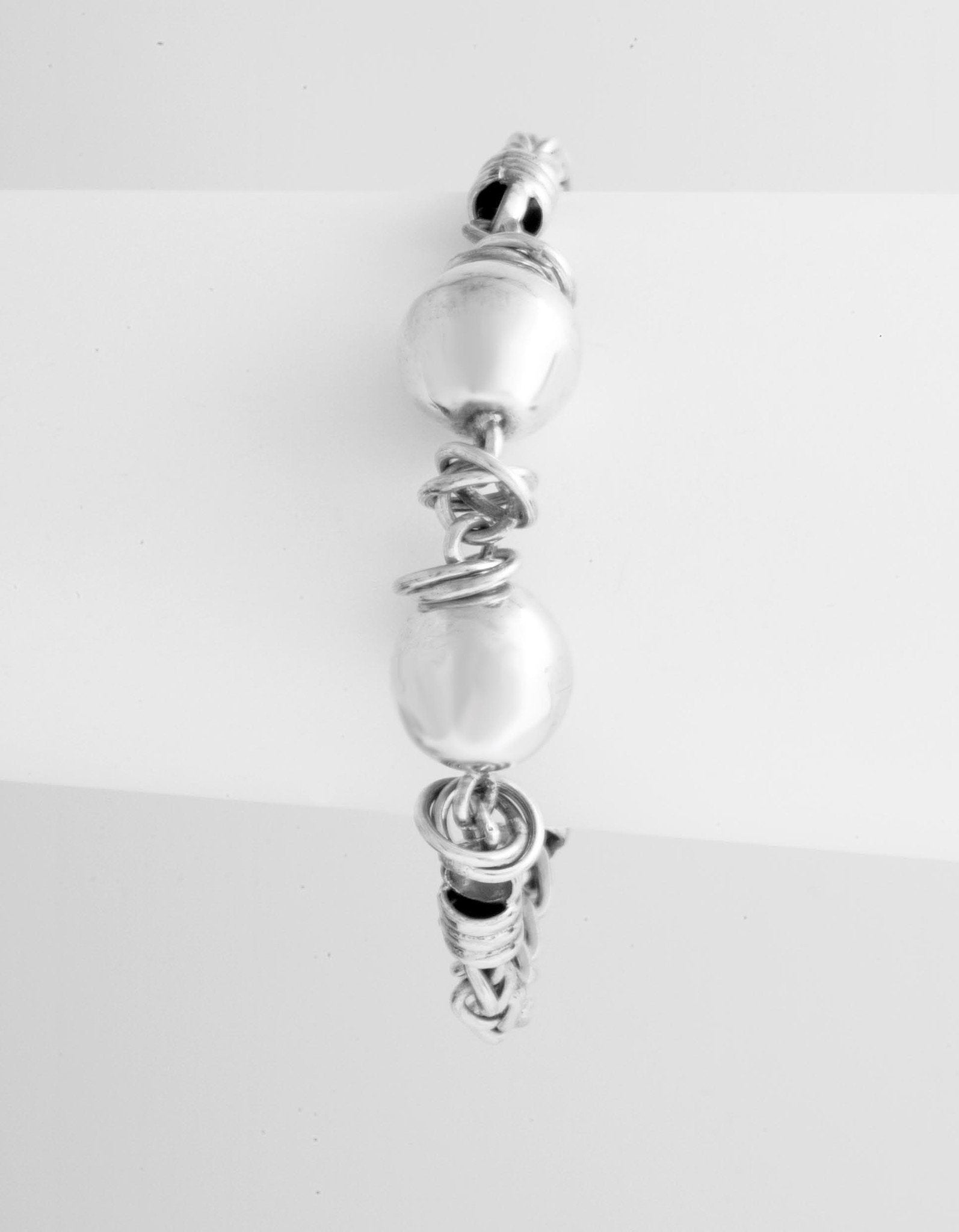 Braided Chain Link Bracelet in Sterling Silver - Qinti - The Peruvian Shop